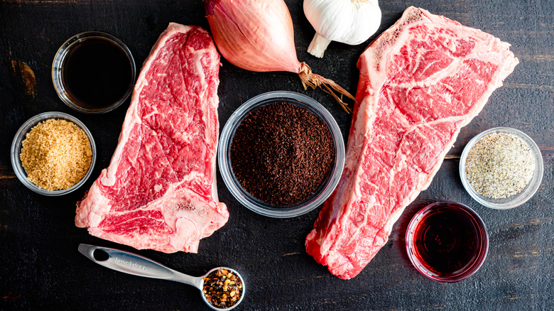 Coffee rub steak