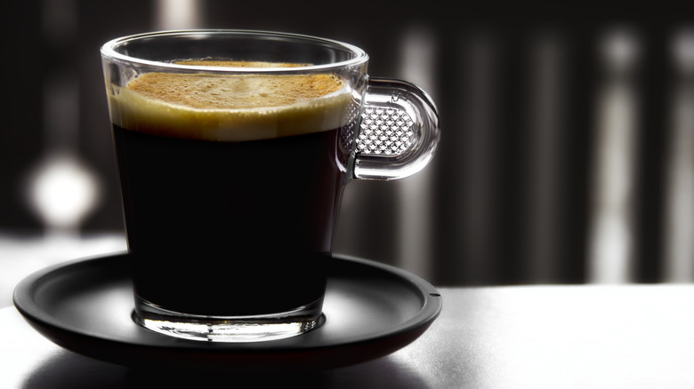 black shot of espresso