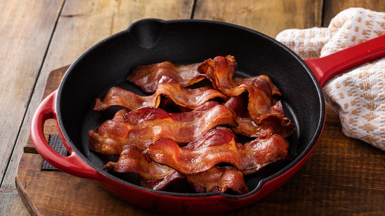 Bacon in a pan