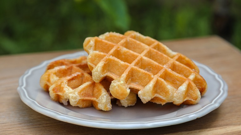 plate of waffles