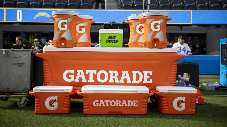 Gatorade stand at football stadium