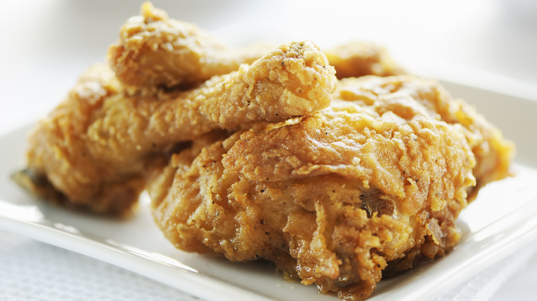 A plate of fried chicken