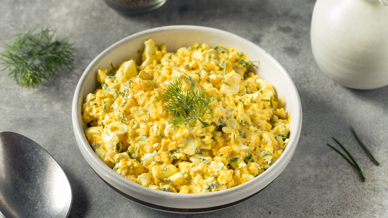 Egg salad seasoned with herbs