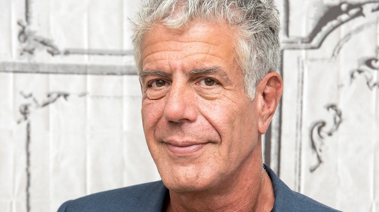 Anthony Bourdain smirking