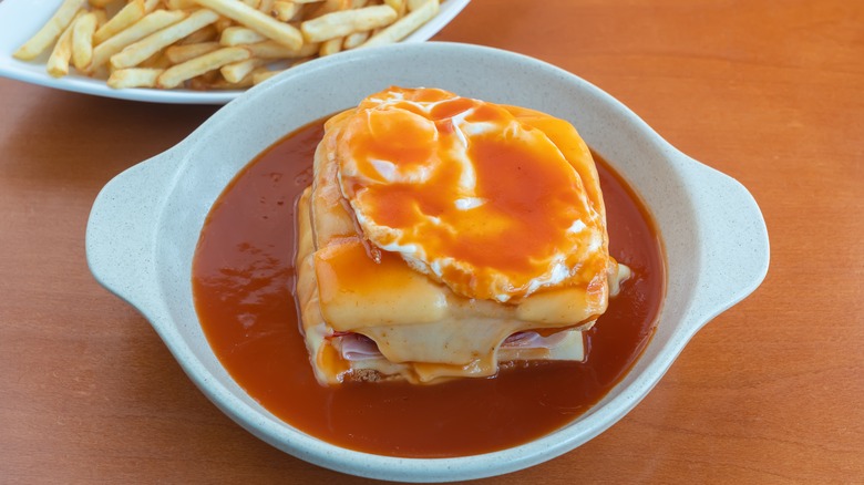 Portuguese francesinha sandwich