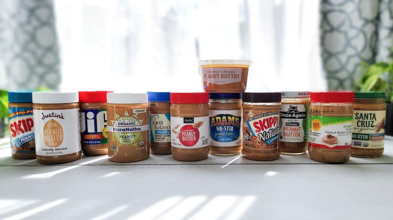 twelve jars of peanut butter