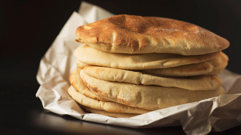 Stack of pita bread