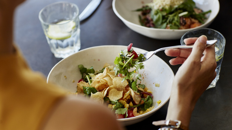 salad on table