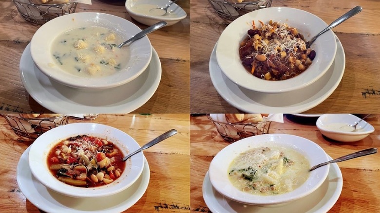 Four Olive Garden soups