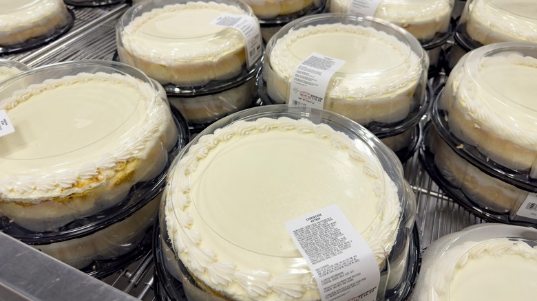 Costco cheesecakes on store shelf