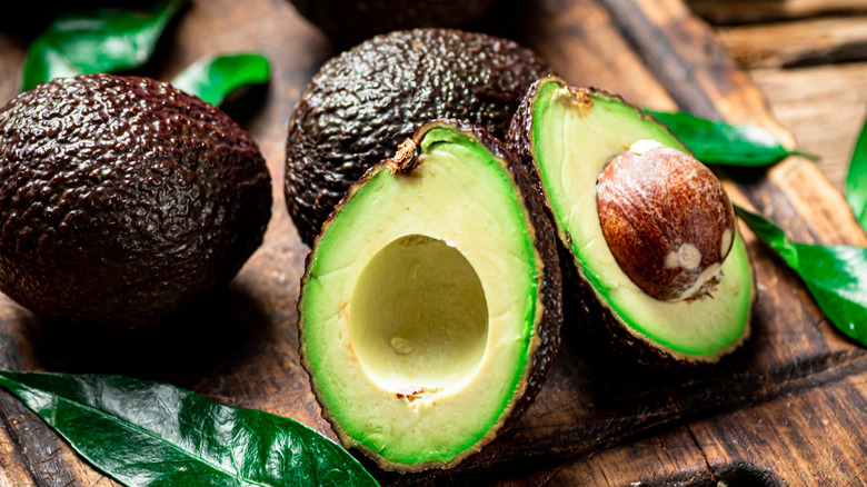 Avocados on a table