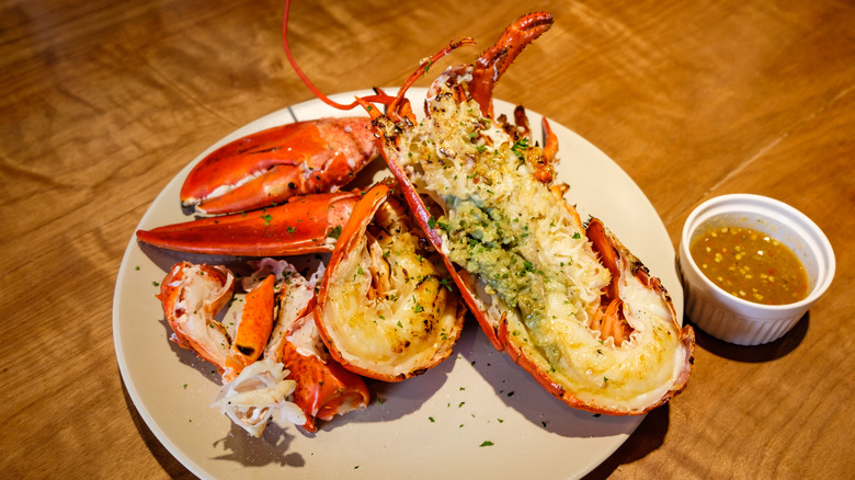 grilled split lobster 