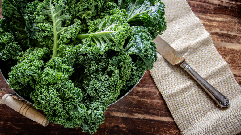 Kale in bowl