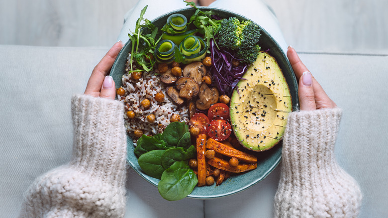 Bowl of vegan food