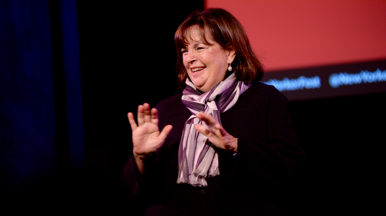 Ina Garten speaks on stage