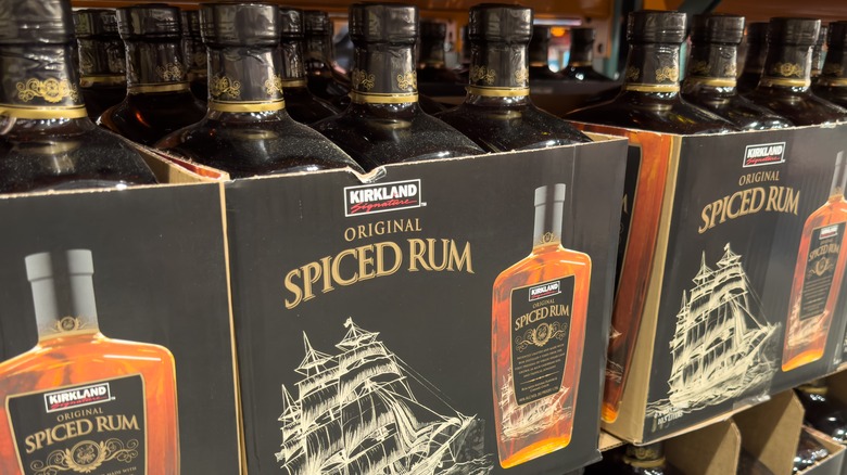 cases of Kirkland Signature Spiced Rum