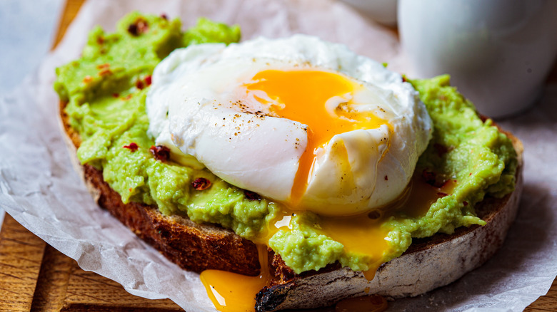 Poached egg on avocado toast