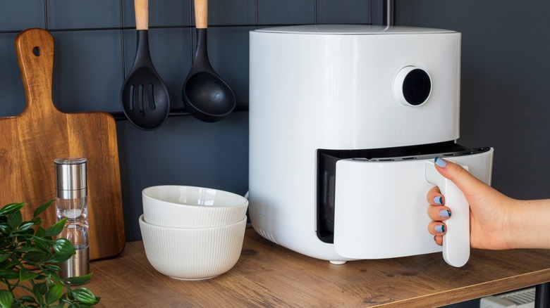 Air fryer on the counter