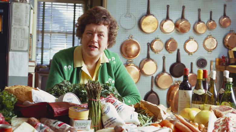 Julia Child in kitchen 