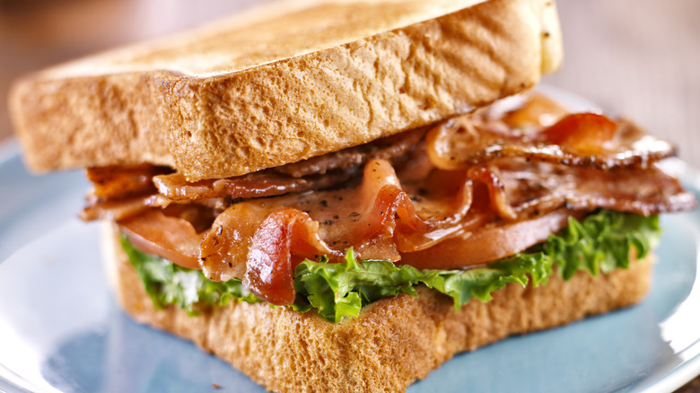 BLT Sandwich on a plate