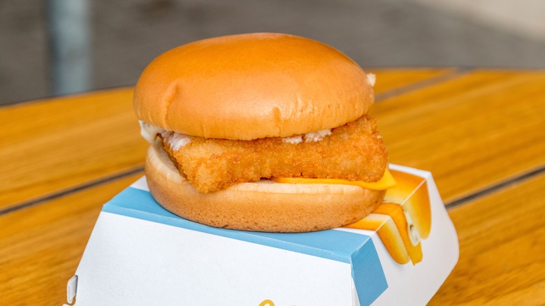 Filet-O-Fish on a box