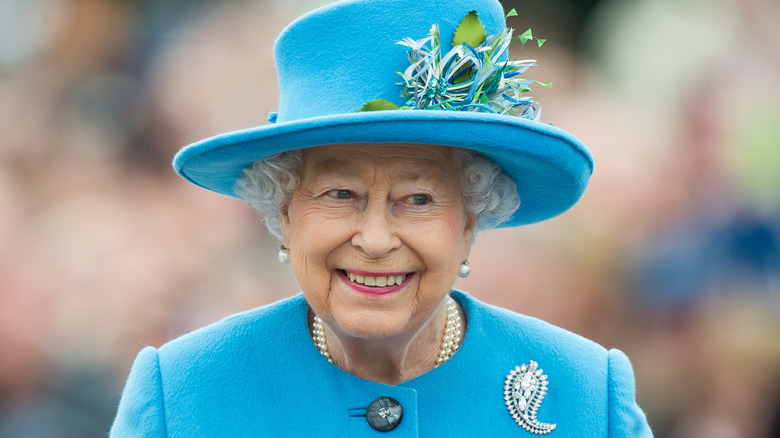 Queen Elizabeth II smiling