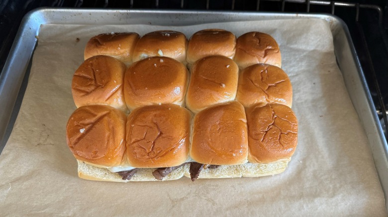 sliders in oven